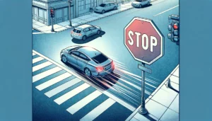 Ignoring stop sign, Nikbakht Law traffic sign disobedience defense